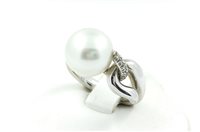 Anello Mikimoto Donna in Oro bianco Diamante 093901960 - 093901960